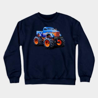 Cartoon Monster Truck Crewneck Sweatshirt